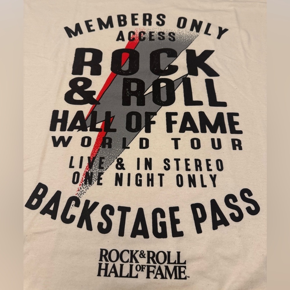 Rock and Roll Hall of Fame - World Tour - Cream Tshirt - Sz - 2XL - NWOT - Picture 3 of 6